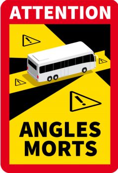 LKW-Schild Toter Winkel "Angles Morts" Frankreich